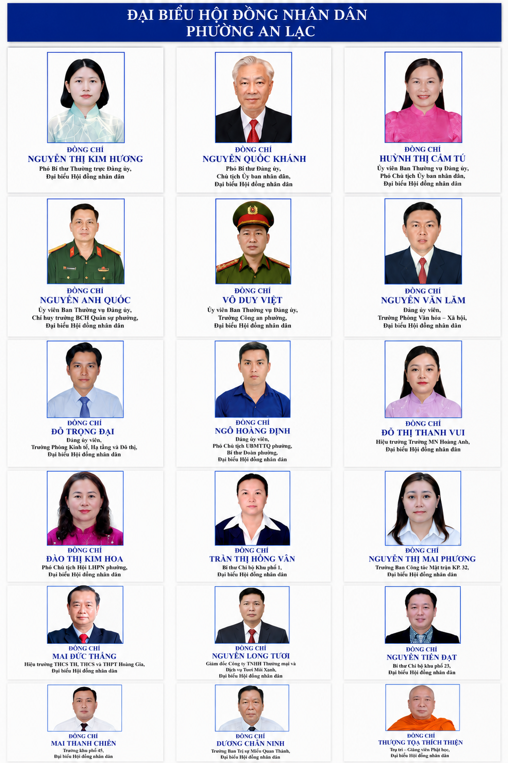 Đại biểu Hội đồng nhân dân phường An Lạc